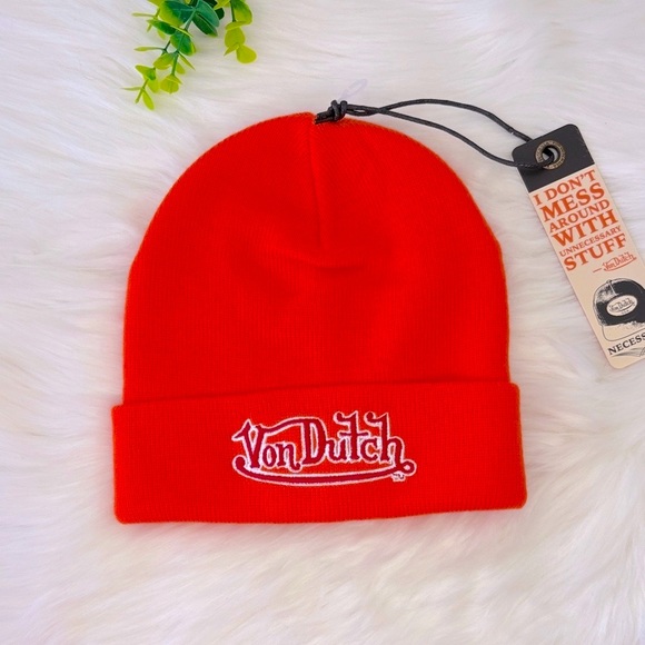 Von Dutch Orange Beanie - Picture 1 of 6